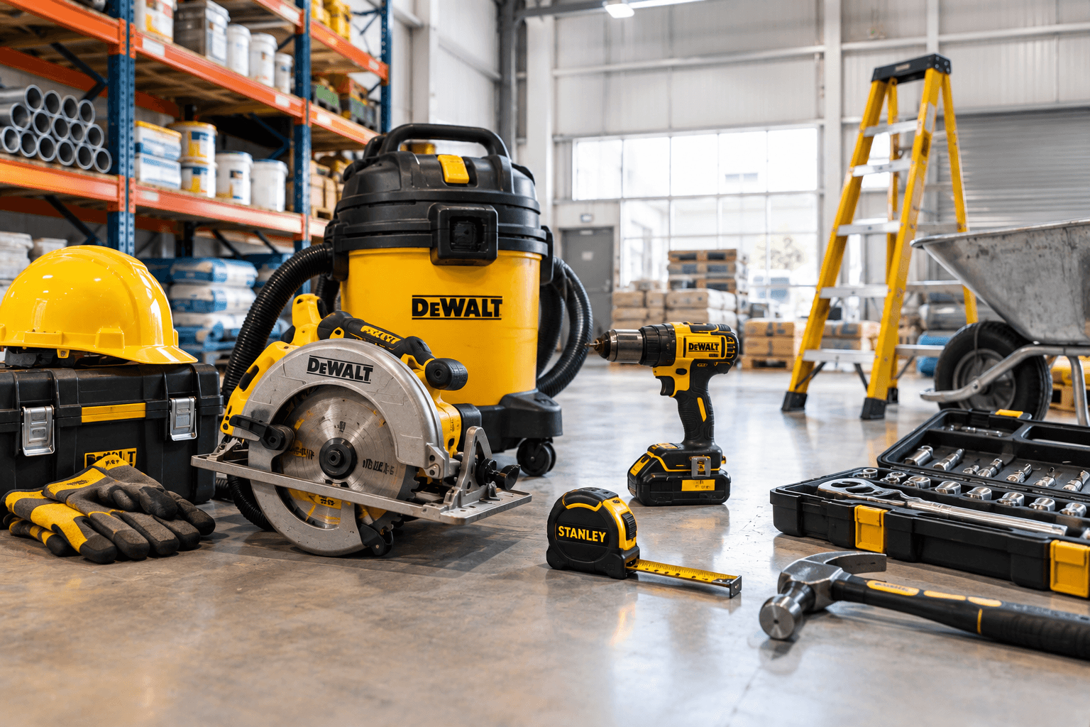 Equipamentos e ferramentas de trabalho em ambiente profissional, seguro de equipamentos